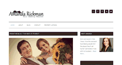 Desktop Screenshot of amandarickman.com